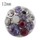 (image for) Mini 12mm Snap On Rose Gold - Cluster Shades of Purple