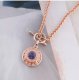 (image for) Mini 12mm Snap Jewelry Rose Gold Purple Halo Rhinestone fits Petite Ginger Charm
