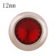 (image for) Mini 12mm Snap Jewelry Rose Gold Rhinestone Stud - Red