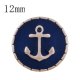 (image for) Mini Snap 12mm - Enamel Anchor Blue on Rose Gold