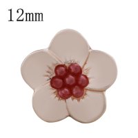 (image for) Mini 12mm Snap Jewelry Rose Gold Pink Red Flower fits Petite Ginger Charms