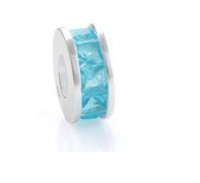 (image for) Charm 925 - Baguette Rondelle - Light Blue