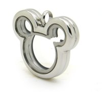 (image for) Stainless Steel Mouse Locket - Silver