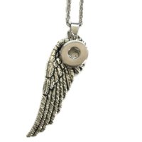 (image for) Mini 12mm Snap Jewelry Necklace Set Angel Wing