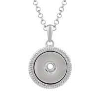 (image for) Snap Jewelry Stainless Steel Designer Halo Necklace 20" + 3" Ext