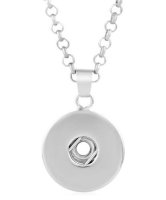 (image for) Snap Stainless Steel Plain Pendant & Necklace 20" + 2" Ext.