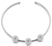 (image for) Snap Cable Omega Cuff Necklace Triple 20"