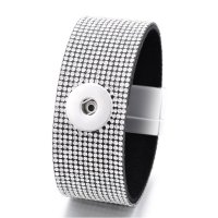 (image for) Snap Jewelry Magnetic Bracelet - Wide 14 Row Crystals