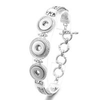 (image for) Mini Snap 12mm Triple Toggle Bracelet fits Petite Ginger Charms