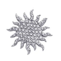 (image for) 925 - Sterling - Sun Clear CZ Pave Pendant