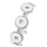 (image for) Snap Jewelry Toggle Bracelet Rhinestone Halo Quintuple