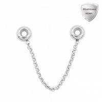 (image for) Stainless Charm - Safety Chain Charm for Pandora Style Bracelet