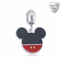 (image for) Stainless Charm - Enamel Dangle Mouse Charm