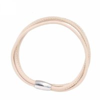 (image for) End Less Bracelet Magnetic Three Strand Beige - 19CM 7.5"