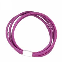 (image for) End Less Bracelet Magnetic Three Strand Purple Pink - 19CM 7.5"