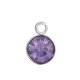 (image for) XS 7*10mm Stainless Steel Birthstone Charm - June Lt Amethyst
