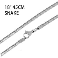 (image for) Stainless Steel 2.4mm Snake Chain -18"
