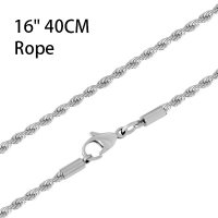 (image for) Stainless Steel 3.0mm Rope Chain - 16"