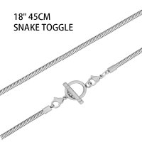 (image for) Stainless Steel 3.2mm Snake Toggle Chain - 18"