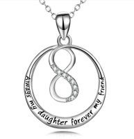 (image for) 925 Sterling CZ Infinity Always My Daughter, Forever My Friend
