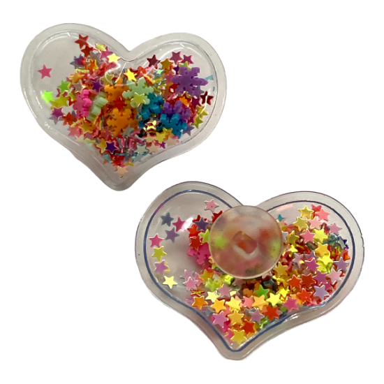 (image for) Heart Shoe Charms Air Bubble Bling Compatible with Crocs - Click Image to Close