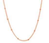 (image for) Stainless Steel Ball Chain - Rose Gold 18" + ext