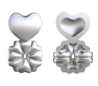 (image for) Silver Plated Earring Back Lifter for Support - 1pc Set