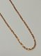 (image for) 925 Sterling Silver Rock Chain - Rose Gold 16"