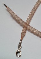 (image for) 925 Mesh Crystal Lobster Necklace - Rose Gold