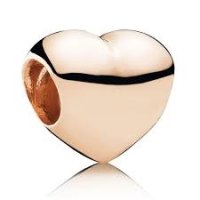(image for) Charm 925 - Rose Gold Big Smooth Heart