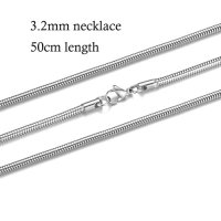 (image for) Stainless Steel 3.2MM Snake Chain - 20"