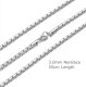 (image for) Stainless Steel 3.0mm Round Box Chain - 20"