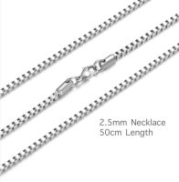 (image for) Stainless Steel 2.5mm Box Chain - 20"