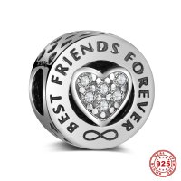 (image for) Charm 925 - Best Friends Forever Clear CZ