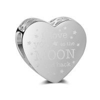 (image for) Charm 925- I Love You to Moon & Back Heart