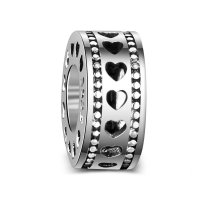 (image for) Charm 925 - Heart on Heart Spacer