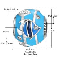 (image for) Charm 925 - Enamel - Underwater World