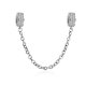 (image for) 925 Charm - Rhinestone Rubber Stopper Safety Chain