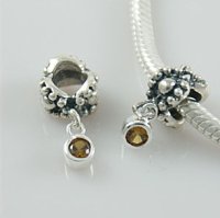 (image for) Charm 925 Drop - Marcasite Brown Dangle