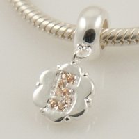 (image for) Charm 925 Drop - CZ Stone - "5"