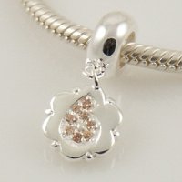 (image for) Charm 925 Drop - CZ Stone - "6"