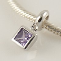 (image for) Charm 925 Drop Square - Purple