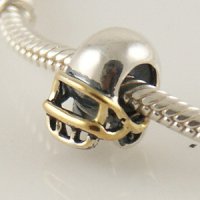 (image for) Charm 925 Gold & Silver - Football Helmet