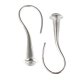 (image for) 925 Sterling Silver Sleek Fish Hook CZ Teardrop Earrings