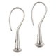 (image for) 925 Sterling Silver Sleek Fish Hook CZ Teardrop Earrings