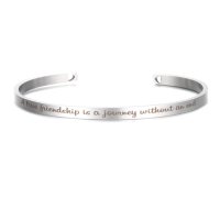 (image for) A True Friendship is a Journey without an End - Silver Stainless