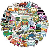 (image for) VW Van Decal Stickers 60s Classic Non Repeating 50pcs