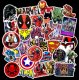(image for) Super Hero Mixed Decal Sticker Colorful Vinyl Non Repeating 50pc