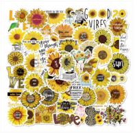(image for) Sunflower Quotes Sticker Decal Vinyl Stickers 50pcs (0054 #6)