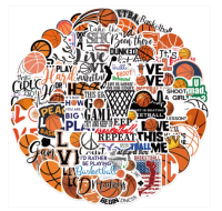 (image for) Basketball Lovers Sticker Vinyl Decal 50pcs (0060)